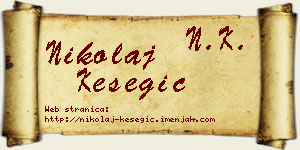 Nikolaj Kesegić vizit kartica